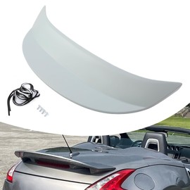 KUAFU Rear Trunk Spoiler Compatible with 2009-2021 Nissan 370Z Coupe Rear Bumper Wing Fin Air Dam Deflector Gray ABS