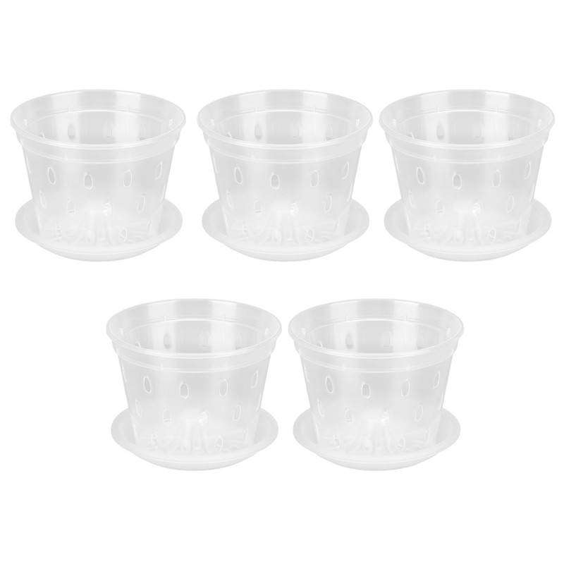5 Sets Orchid Flower Pot Breathable Clear Orchid Planting Pot