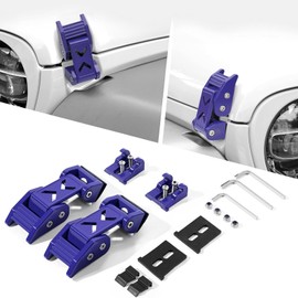 STANVEE Hood Latch Kit Compatible with Jeep Wrangler JK JKU 2007-2018 and Jeep Wrangler JL JLU Gladiator JT 2007-2023 (Purple)