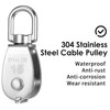 12 Pack M15 Pulleys for Rope, 304 Stainless Steel Wire