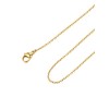 FOCALOOK Gold Chain Necklace Womens 1.4mm Rolo Cable Chain 14K