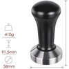 POEFT 58mm Coffee Tamper Stainless Steel Frosted Handle Flat Bottom