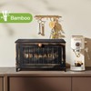 DAOYOUSKY Bamboo Bread Box for Kitchen Countertop, Vintage Black Wooden