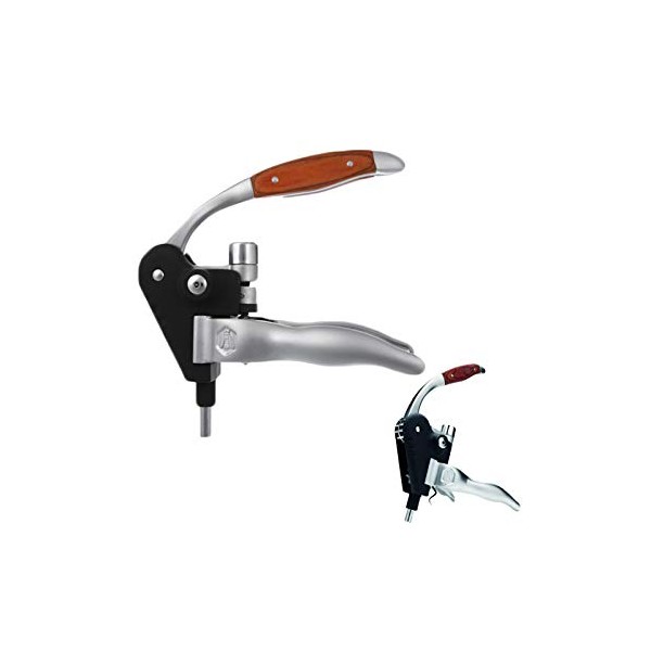 Laguiole Lever Corkscrew with Metal and Wood Handle