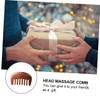 PACKOVE Portable Wooden Comb for Massage Durable Wide Tooth Care