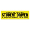 CafePress Student Driver and Parent (Bumper) 10"x3" Rectangle Vinyl Bumper