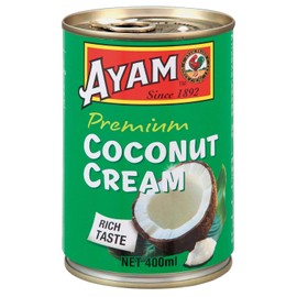 AYAM (Ayam) Premium Coconut Cream 13.5 fl oz (400 ml) (No Additives | 19.2% Medium-Chain Fatty Acids | Halal Certified)