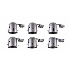 Elitco Lighting TC6R-E26-6PK 5 in. Non-Ic Remodel Housing Fits PAR30 BR30 R30 - Pack of 6