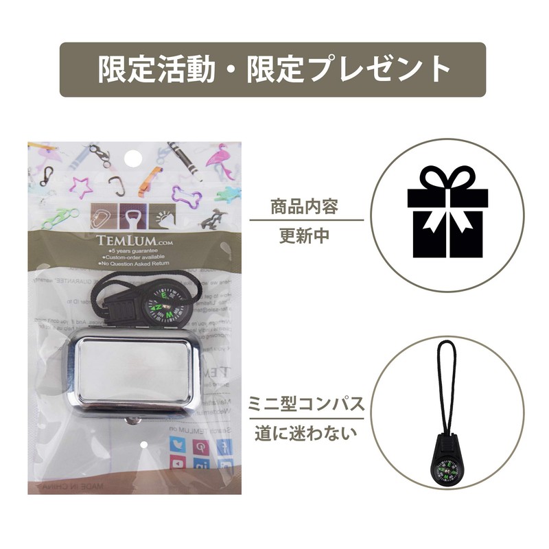 TEMLUM Portable Ashtray, Stainless Steel Butt Holder, Stylish, Lightweight, Convenient,
