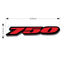 Awonderful Motorcycle Fairing Sticker Decal, Reflective Vinyl Decal for GSXR750 with Strong Stickiness 750 (Red)