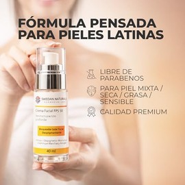 Protector solar facial SPF 50 despigmentante para rostro, hidratante de día para todo tipo de piel, propiedades antiinflamatorias, 40 ml