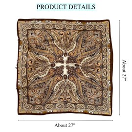 Hexchasty Head Hair Scarf Satin Silk Feeling Scarves for Women Lightweight Fashion Bag Purse Scarf for Handbags Accessories