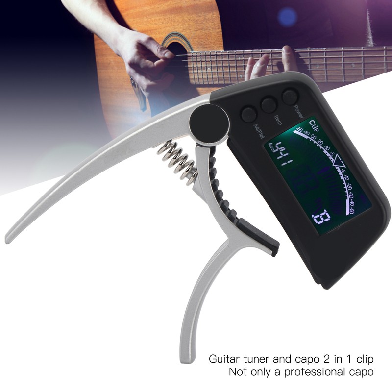 Guitar Capo Tuner Zinc Alloy ABS 2 in 1 Clip
