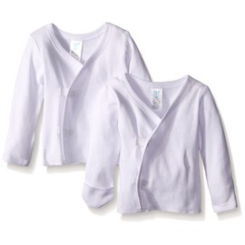 Spasilk Unisex Baby Infant 2 Pack Long Sleeve Side Snap Tee