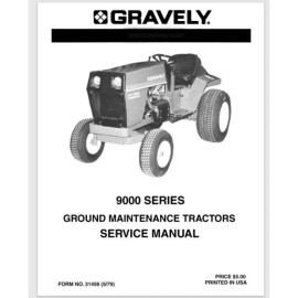 Gravely 1979 Gravely 9000 Series Ground Maintenance Tractor Service Manual 107 Pages