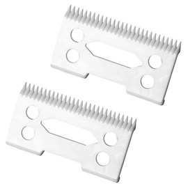 FOXSONIC Professional 2pcs ceramic blades for Wahl Senior cordless Clipper 2 Hole Clipper ceramic Blade cutter,ceramic clipper replacement blades (WHITE)