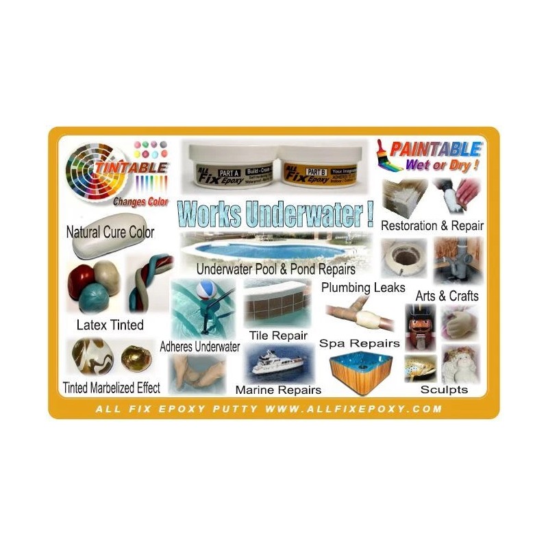 AF-POOL-POXY POOL SKIMMER CRACK REPAIR EPOXY PUTTY Marine Aqua Boat