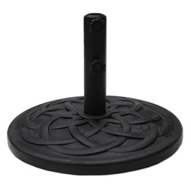 C-Hopetree 26 lb Heavy Duty Round Base Stand Weight for Outdoor Patio Market Table Umbrella, Black
