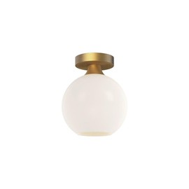 Alora Mood FM506108AGOP Castilla Flush Mount, Aged Gold/Opal Matte Glass
