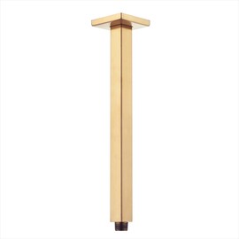 12 Inches Square Ceiling Mount Shower Arm and Flange, Champagne Bronze