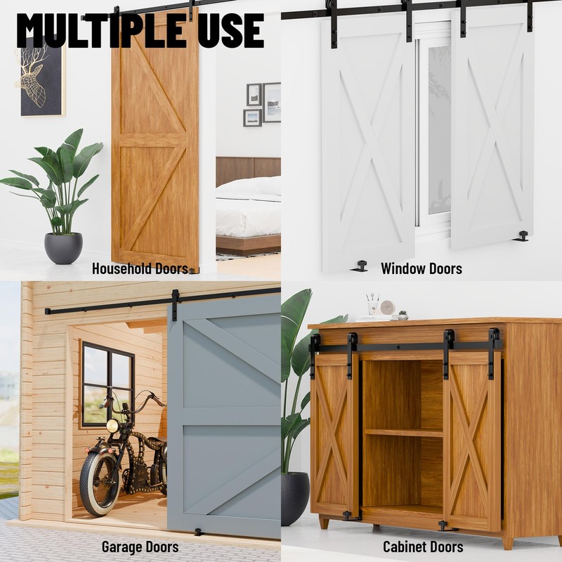 Dreamxiang Sliding Barn Door Floor Guide, Wall Mount Stay Roller