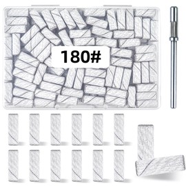 100 Pcs (180 Grit White) Small Sanding Bands Nail Drill Bit,Nail Drill Bits,Extreme Fine Grit Mini Sanding Band,Nail Bits,Upgrade 3.1mm Mandrel Bits,Professional Nail Drill Bit for Acrylic Nails