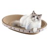 Cat Cardboard Scratcher,Cat Scratching pad Oval/Round Shape Cat Scratcher Couch
