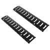 2PCS Powder Coated Black E Track Tie Down Rail Kit