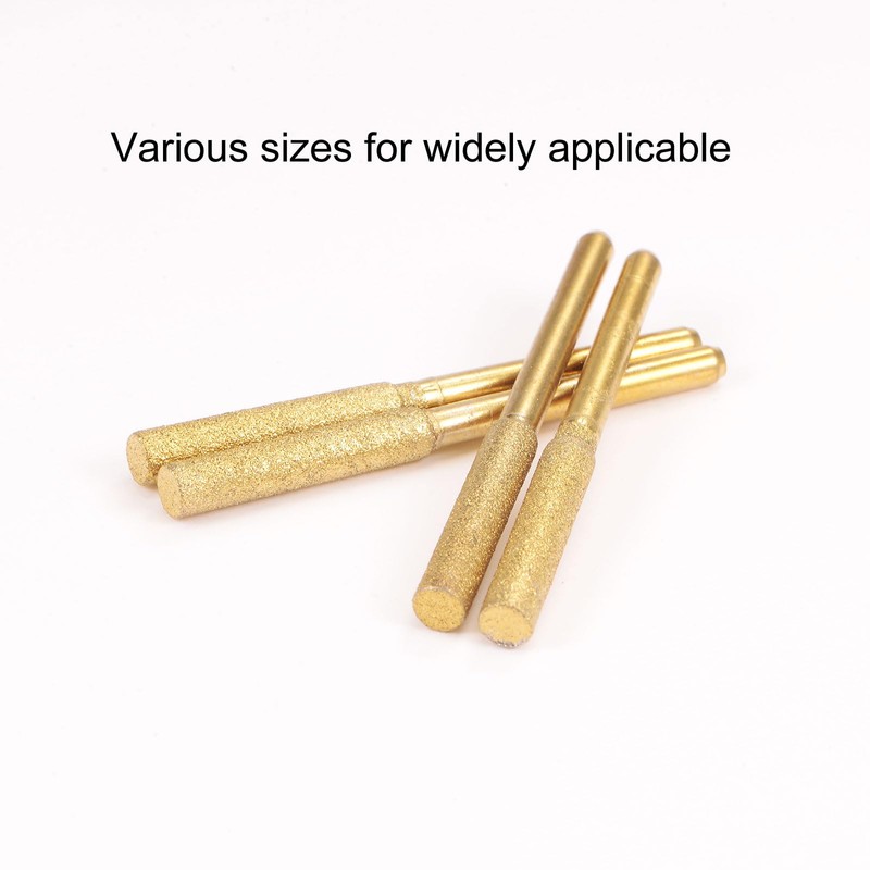 sourcing map 8pcs Diamond Chainsaw Sharpener Bits 5/32" 4mm Cylinder