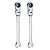 sourcing map 2pcs Flex-Head Ratcheting Wrench 6mm 180° Rotating Head