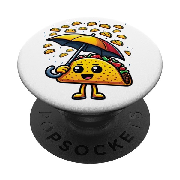 Funny Taco Holding Ann Umbrella on Tacos as Rain Tuesday