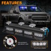 XRIDONSEN Emergency Dash Strobe Lights Safety Flashing Warning Interior Front/Rear