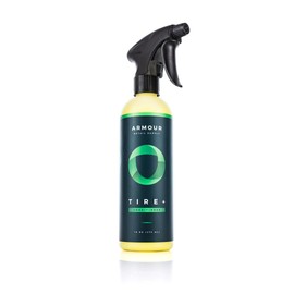 Armour Detail Supply Tire+ Wet Tire Shine, Water-Based Tire Shine Spray for Lasting Shine, All Tires, Non Greasy, Durable and Hydrophobic - 16oz Trigger Spray Bottle
