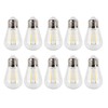 10Pcs Vintage Light Bulb S14 E27 180LM Transparent Glass LED