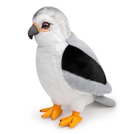 Frankiezhou Home Black-Winged Kite Plush Toy - Lifelike 10.7” Black-Winged Kite Birds Stuffed Animals Plushie Doll
