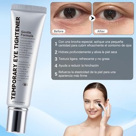 Crema reafirmante para ojos，Crema reafirmante para ojos con brocha, Reduce Las Líneas de Expresión y Las Arrugas，Apta para todo tipo de piel，20ml