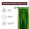 Indian Selections Green Tab Top Sheer Sari Curtain/Drape/Panel - 80W