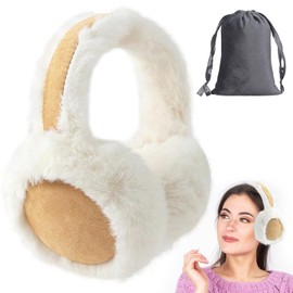 Ear Warmers Women's Foldable Earmuffs Winter Plush Earmuffs Winter Ear Warmers Ear Warmers Women's Outdoor Plush Ear Warmers Cold Protection Earmuffs for Women Men Winter, a