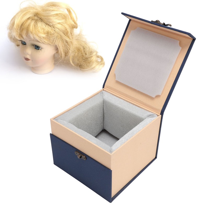 Ball Jointed Doll Head Storage Case Linen Fabric Protective Carrying