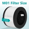 M01 Air Filters Compatible with MOOKA M01 Air Purifier, 3-in-1