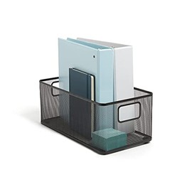 TRU RED Wire Mesh Storage Box, Matte Black, 2/Pack (TR57548-CCVS)