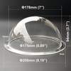 UQISOVI 7 Inch HD Acrylic Clear Hemispherical Cover, Transparent Plastic