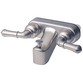 Builders Shoppe 3210BN RV/Motorhome Replacement Non-Metallic Two Handle Tub Shower Faucet Valve Diverter Brushed Nickel Finish