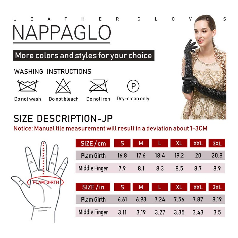 Nappaglo Women's Short Leather Fingerless Gloves Spring Summer Autumn Work