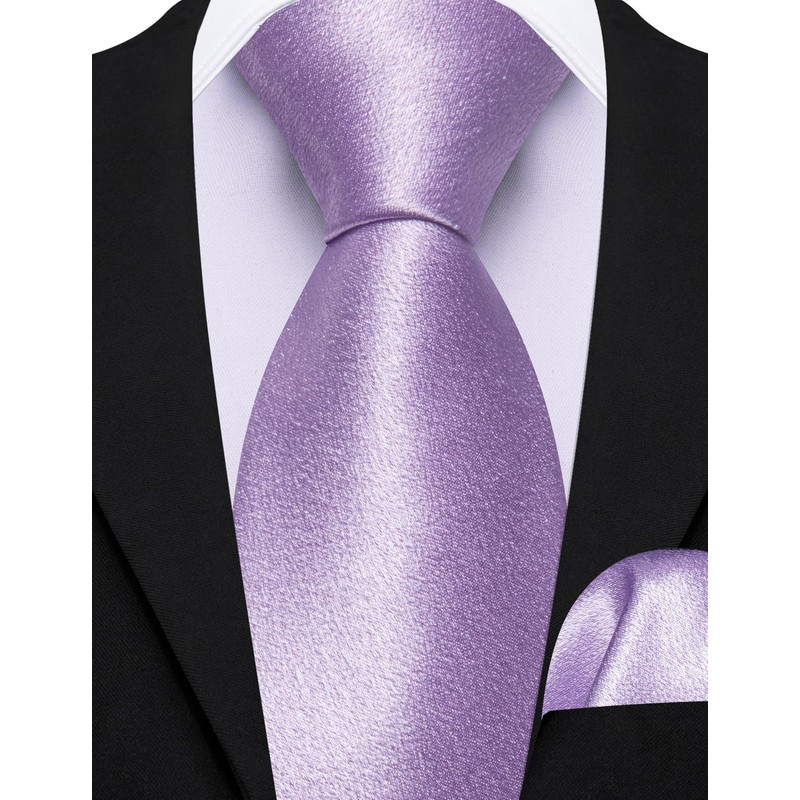Barry.Wang Solid Color Pre-tied Ties for Men Zipper Necktie Pocket