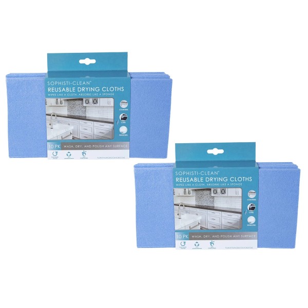 Sophisti-Clean Reusable Drying Cloths Streak-Free Shine Sustainable Paper Towel Alternative