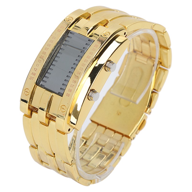 Men's Watch Fashion Exquisite Waterproof Alloy Men's LED Watch with