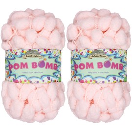 JubileeYarn Pom Bomb Yarn - Super Bulky Polyester - Amped Up - 2 Skeins