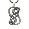 HAQUIL Loki Necklace, Viking Loki Symbol Pendant, Faux Leather Cord,