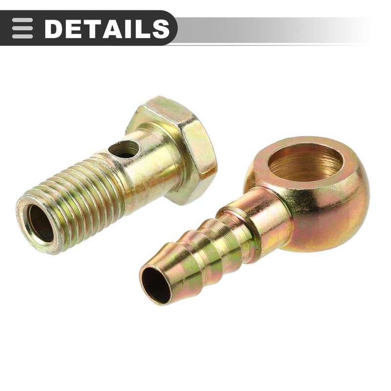 Motoforti Universal Banjo Bolt Washer Kit, Iron Copper, Bronze Tone,